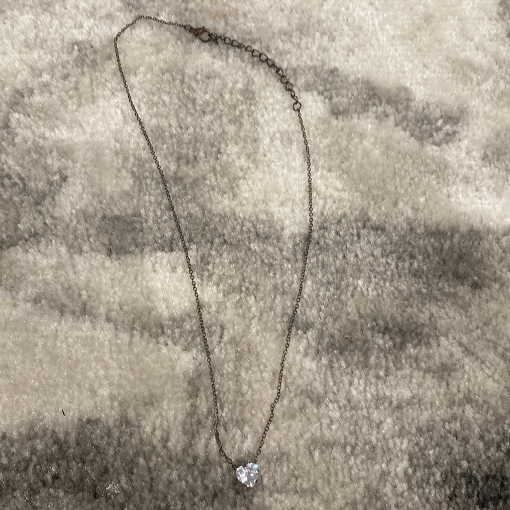 Gold silver heart necklace